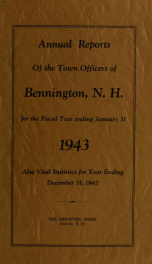 Annual reports of the Town of Bennington, New Hampshire 1943_cover