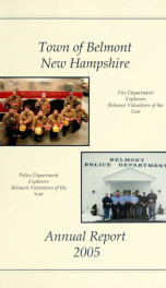 Town of Belmont, New Hampshire : annual report 2005_cover