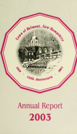 Town of Belmont, New Hampshire : annual report 2003_cover