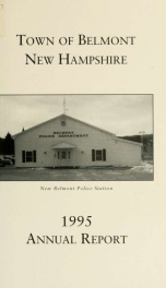 Town of Belmont, New Hampshire : annual report 1995_cover