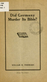 Did Germany murder its Bible?_cover