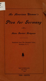 An American woman's plea for Germany_cover