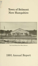 Town of Belmont, New Hampshire : annual report 1991_cover