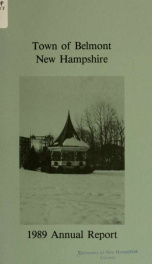 Town of Belmont, New Hampshire : annual report 1989_cover