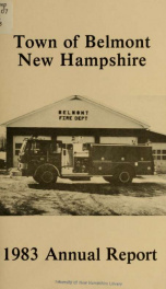 Town of Belmont, New Hampshire : annual report 1983_cover