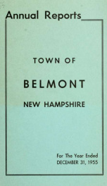 Town of Belmont, New Hampshire : annual report 1955_cover