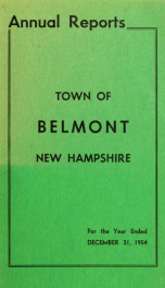 Town of Belmont, New Hampshire : annual report 1954_cover