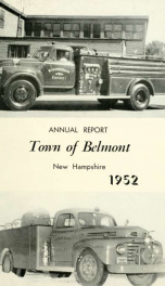 Town of Belmont, New Hampshire : annual report 1952_cover