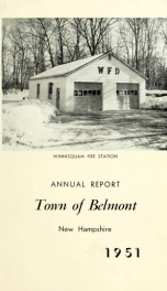 Town of Belmont, New Hampshire : annual report 1951_cover