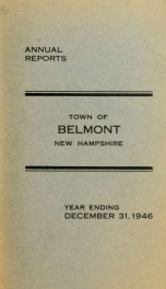 Town of Belmont, New Hampshire : annual report 1946_cover