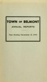 Town of Belmont, New Hampshire : annual report 1945_cover