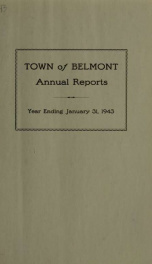 Town of Belmont, New Hampshire : annual report 1943_cover