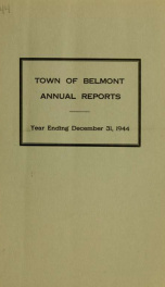 Town of Belmont, New Hampshire : annual report 1944_cover