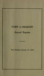 Town of Belmont, New Hampshire : annual report 1942_cover