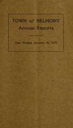 Town of Belmont, New Hampshire : annual report 1929_cover