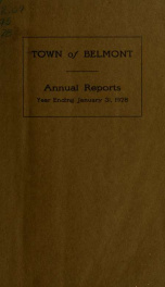 Town of Belmont, New Hampshire : annual report 1928_cover