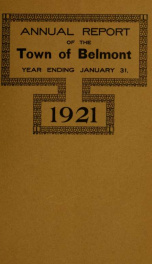 Town of Belmont, New Hampshire : annual report 1921_cover