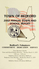 Annual report for the Town of Bedford, New Hampshire 2002_cover