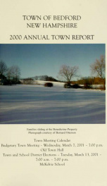 Annual report for the Town of Bedford, New Hampshire 2000_cover