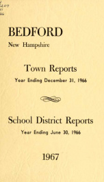 Annual report for the Town of Bedford, New Hampshire 1966_cover