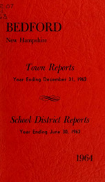 Annual report for the Town of Bedford, New Hampshire 1963_cover