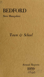 Annual report for the Town of Bedford, New Hampshire 1959_cover