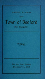 Annual report for the Town of Bedford, New Hampshire 1952_cover