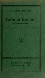 Annual report for the Town of Bedford, New Hampshire 1951_cover