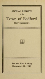 Annual report for the Town of Bedford, New Hampshire 1948_cover