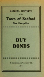 Annual report for the Town of Bedford, New Hampshire 1944_cover