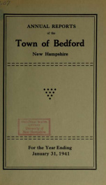 Annual report for the Town of Bedford, New Hampshire 1941_cover