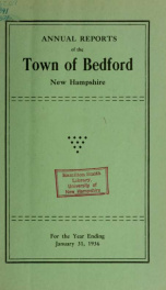 Annual report for the Town of Bedford, New Hampshire 1936_cover