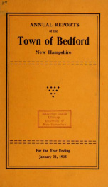 Annual report for the Town of Bedford, New Hampshire 1935_cover