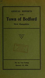 Annual report for the Town of Bedford, New Hampshire 1934_cover