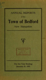 Annual report for the Town of Bedford, New Hampshire 1931_cover