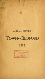 Annual report for the Town of Bedford, New Hampshire 1898_cover