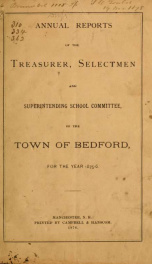 Annual report for the Town of Bedford, New Hampshire 1876_cover