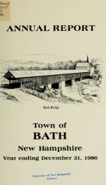 Annual report of the Town of Bath, New Hampshire 1986_cover