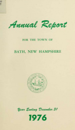 Annual report of the Town of Bath, New Hampshire 1976_cover