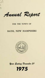 Annual report of the Town of Bath, New Hampshire 1975_cover