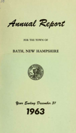 Annual report of the Town of Bath, New Hampshire 1963_cover