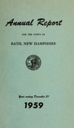 Annual report of the Town of Bath, New Hampshire 1959_cover