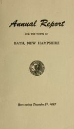 Annual report of the Town of Bath, New Hampshire 1957_cover