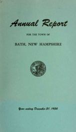 Annual report of the Town of Bath, New Hampshire 1956_cover