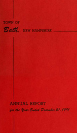 Annual report of the Town of Bath, New Hampshire 1951_cover