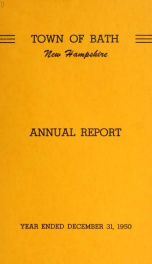 Annual report of the Town of Bath, New Hampshire 1950_cover