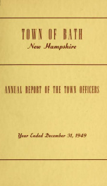 Annual report of the Town of Bath, New Hampshire 1949_cover