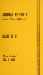 Annual report of the Town of Bath, New Hampshire 1948_cover