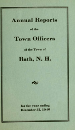 Annual report of the Town of Bath, New Hampshire 1946_cover