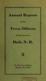 Annual report of the Town of Bath, New Hampshire 1941_cover